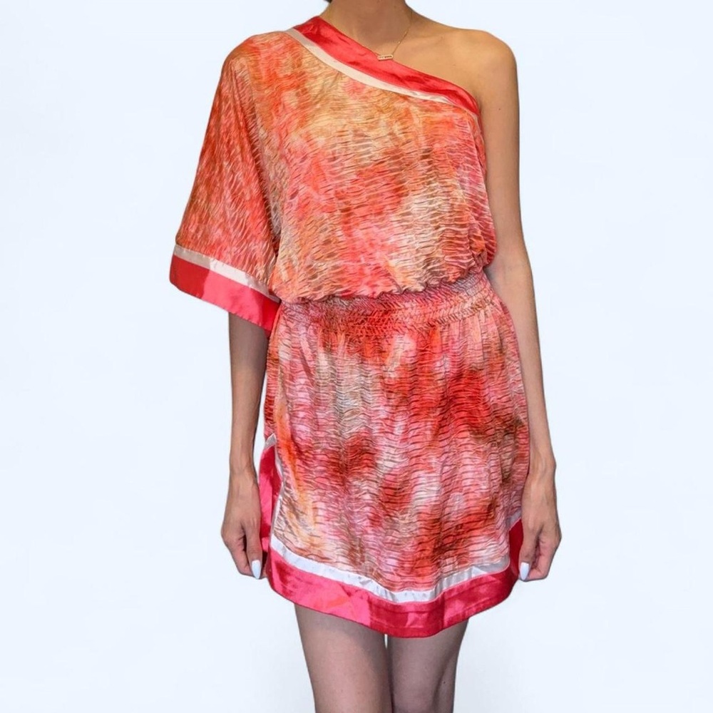 Grass Collection multicolor one shoulder dress